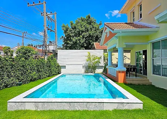 Family With Private Swimming Pool